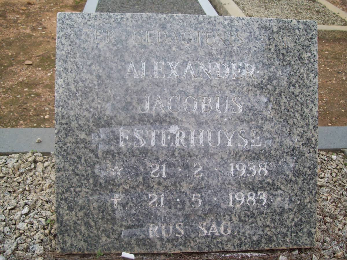 ESTERHUYSE Alexander Jacobus 1938-1983