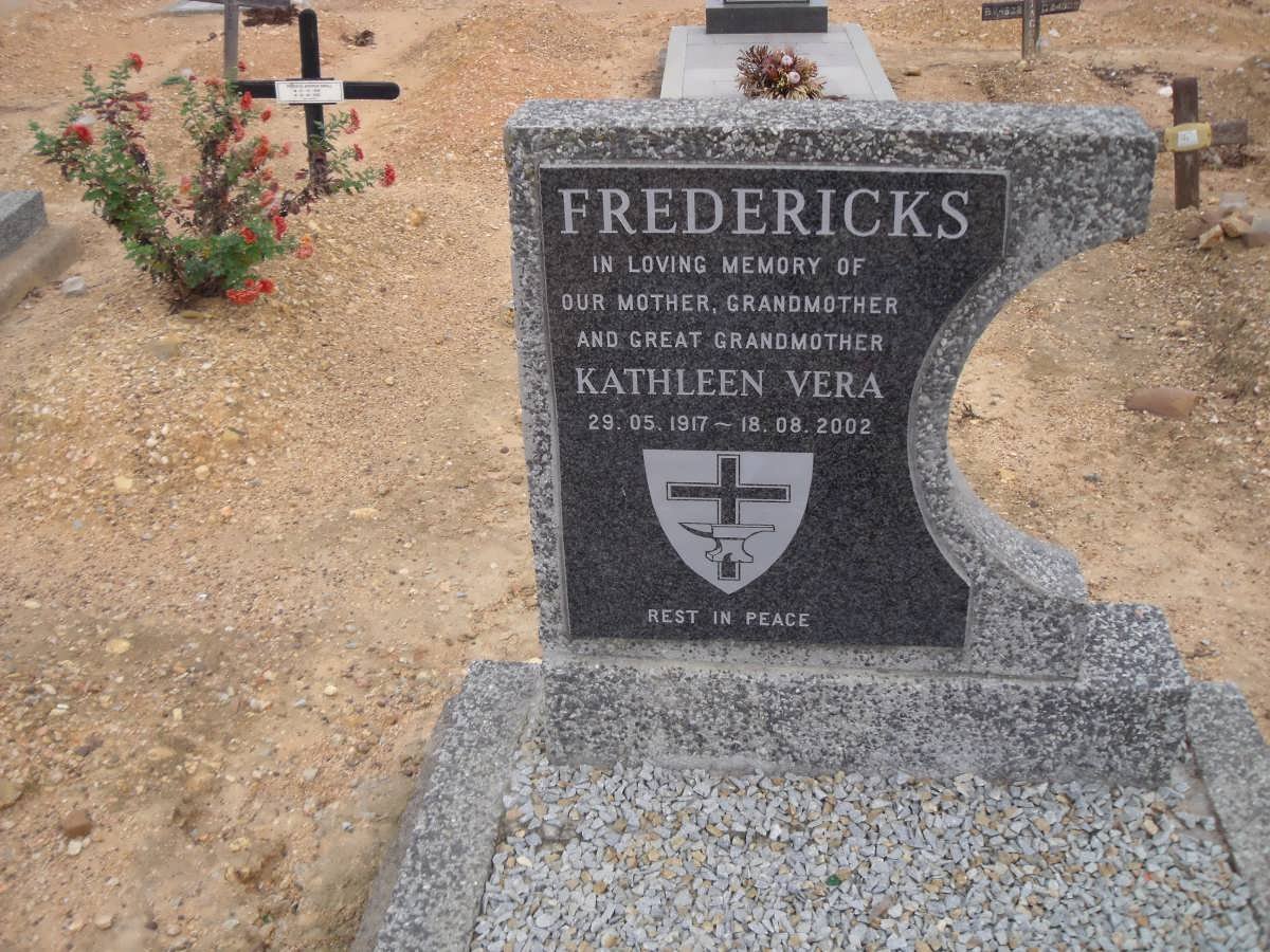 FREDERICKS Kathleen Vera 1917-2002