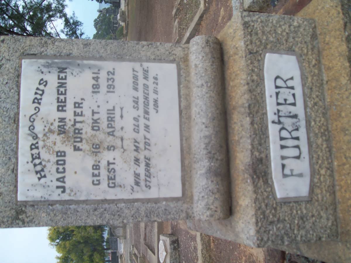 FURTER Jacob van Reenen 1841-1932