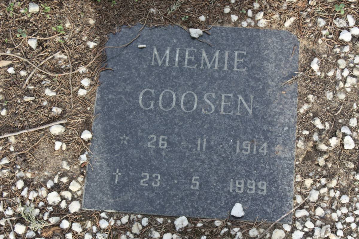 GOOSEN Miemie 1914-1999