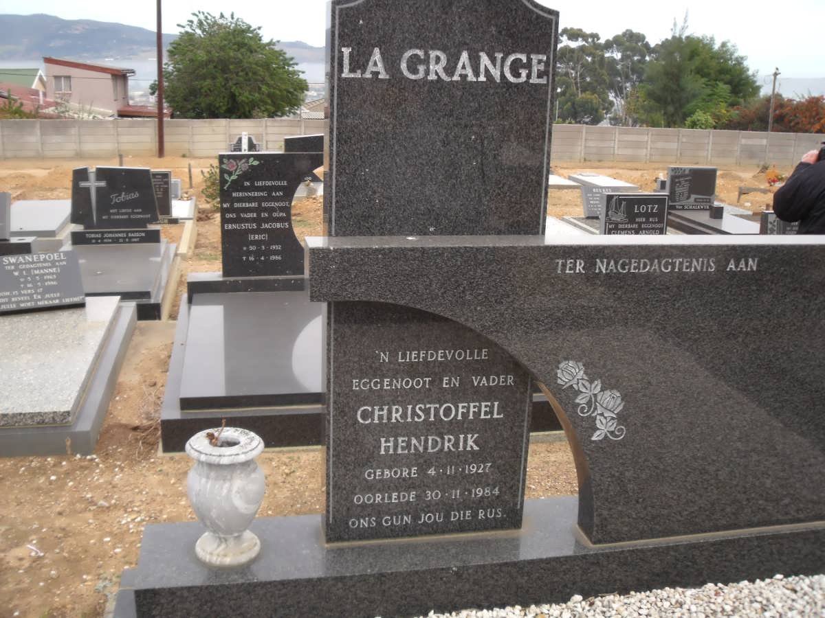 GRANGE Christoffel Hendrik, la 1927-1984