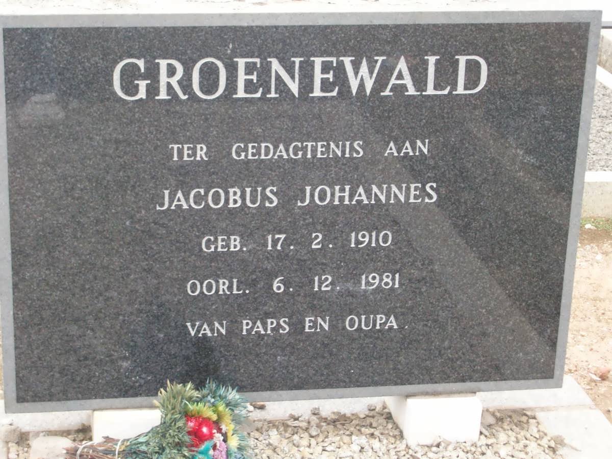 GROENEWALD Jacobus Johannes 1910-1981