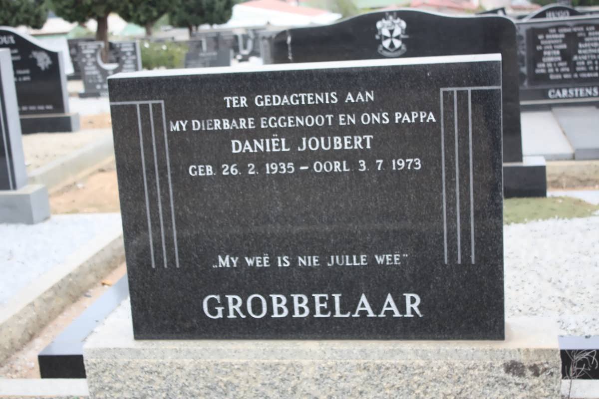 GROBBELAAR Daniël Joubert 1935-1973