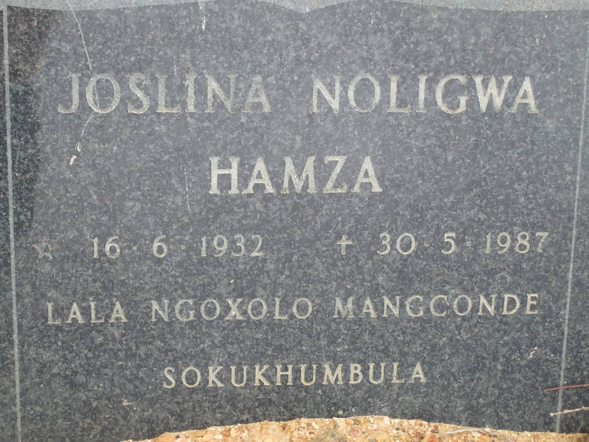 HAMZA Joslina Noligwa 1932-1987