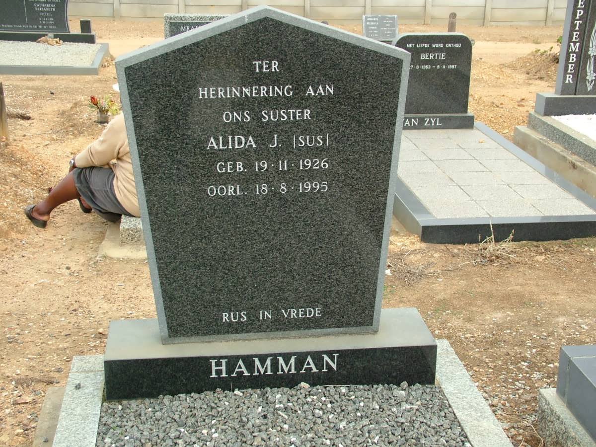 HAMMAN Alida J. 1926-1995