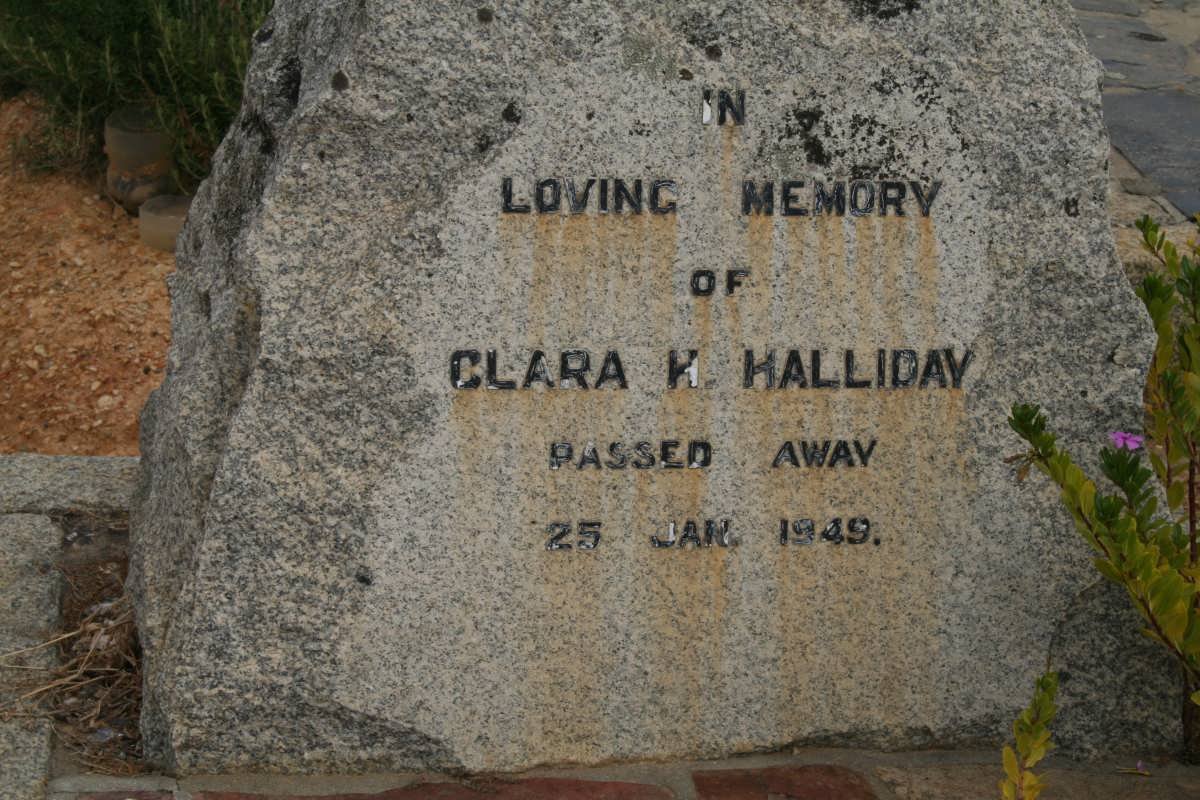 HALLIDAY Clara H. -1949