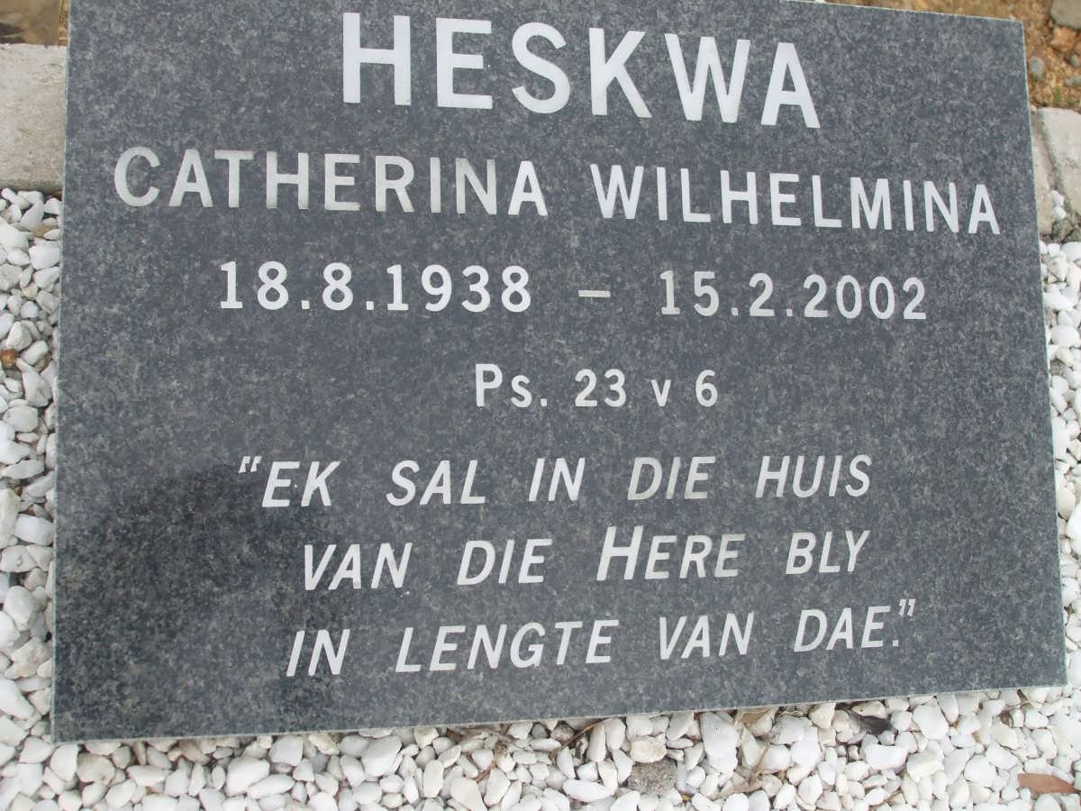 HESKWA Catherina Wilhelmina 1938-2002