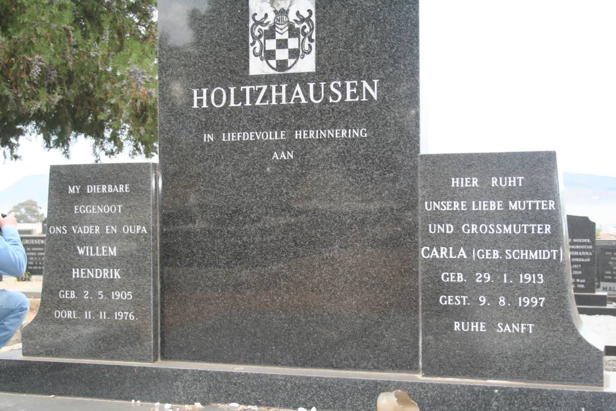 HOLTZHAUSEN Willem Hendrik 1905-1976 &amp; Carla SCHMIDT 1913-1997