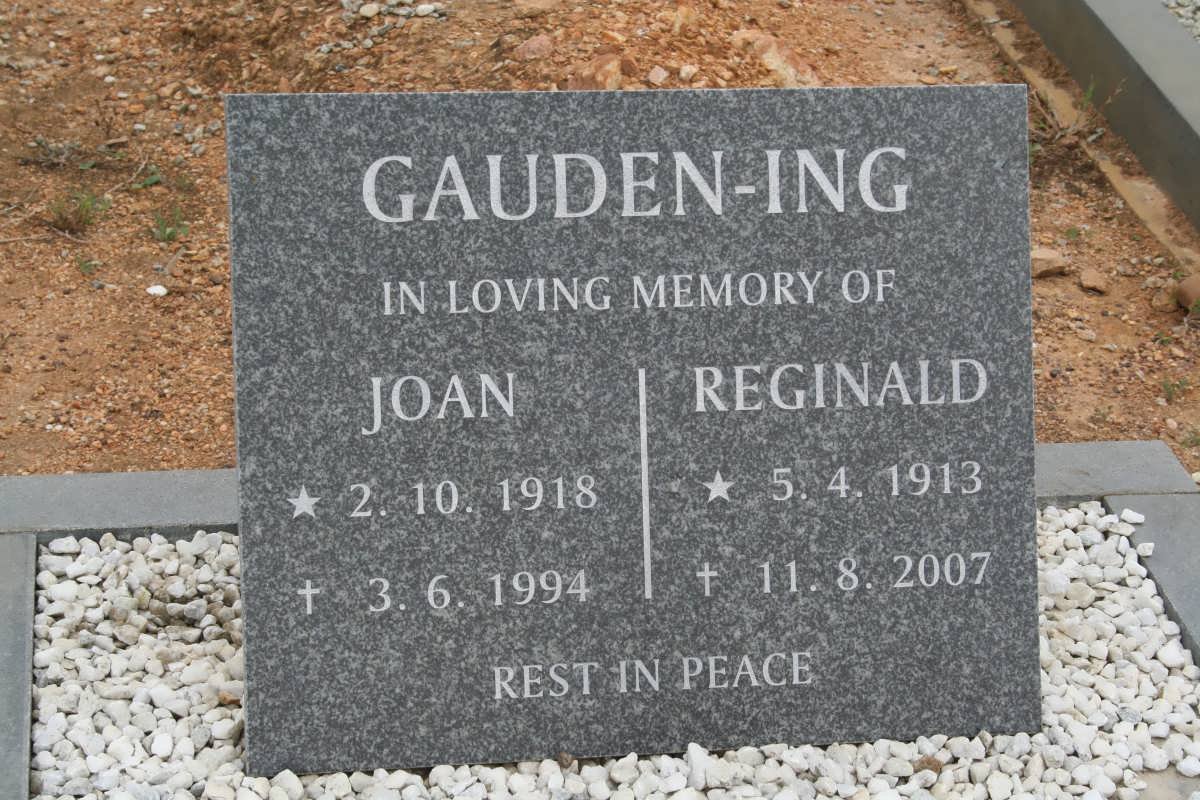 ING Reginald, Gauden 1913-2007 &amp; Joan 1918-1994