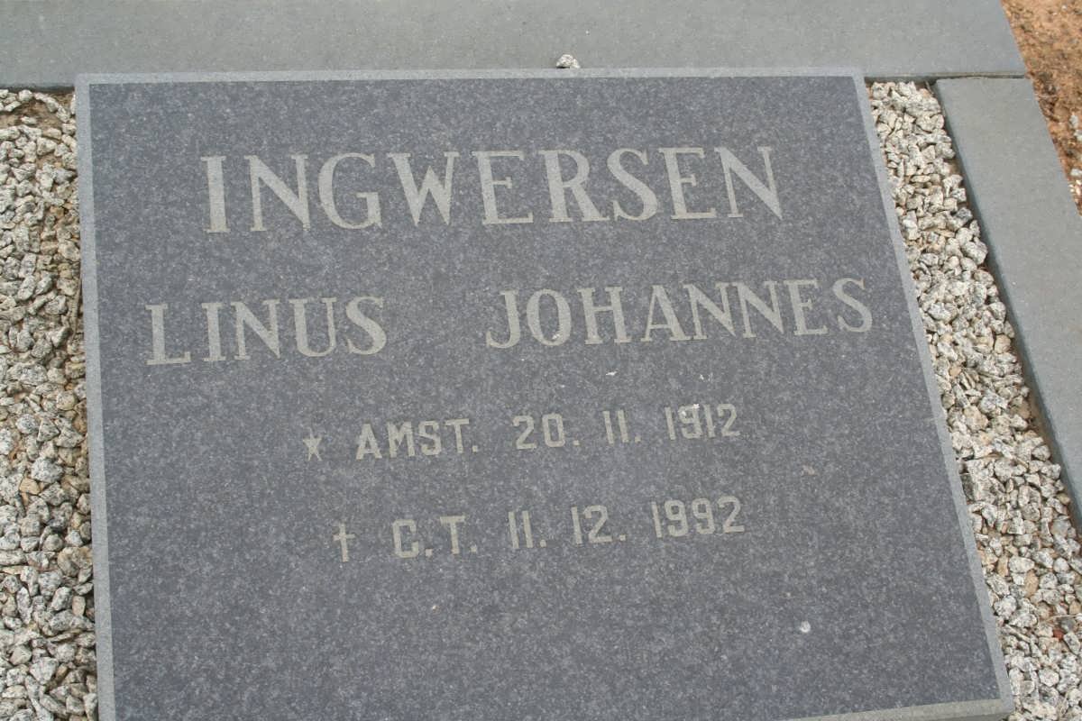 INGWERSEN Linus Johannes 1912-1992