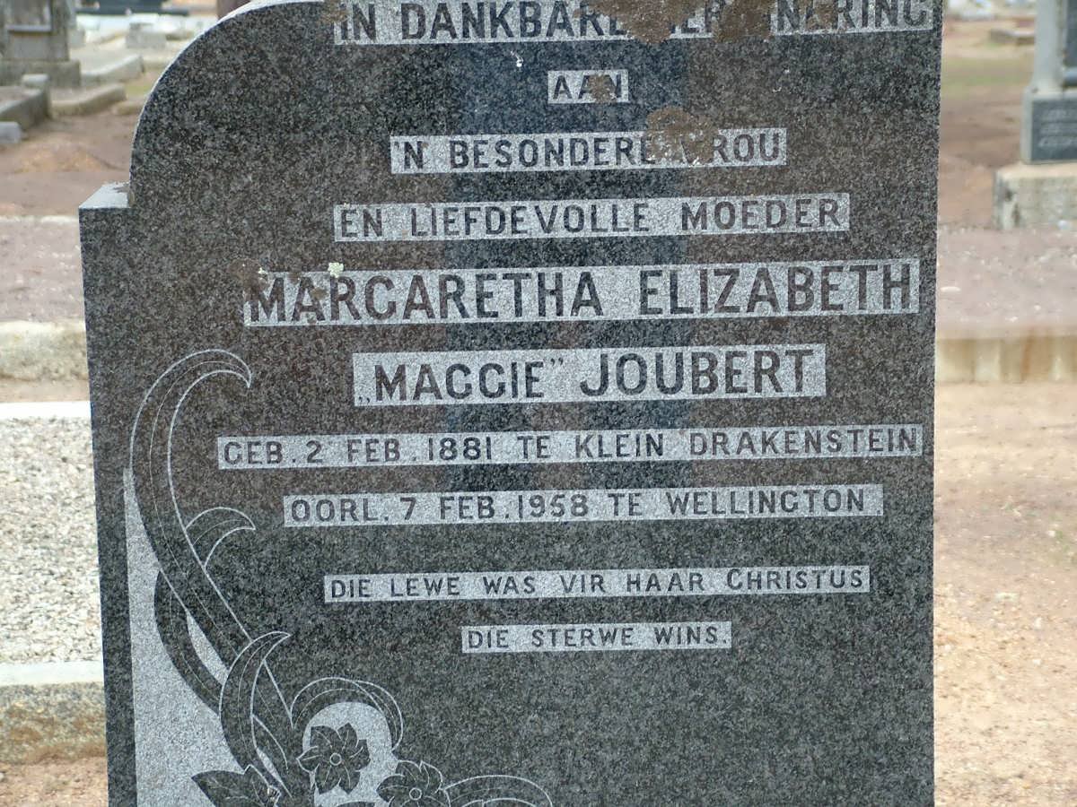 JOUBERT Margaretha Elizabeth 1881-1958