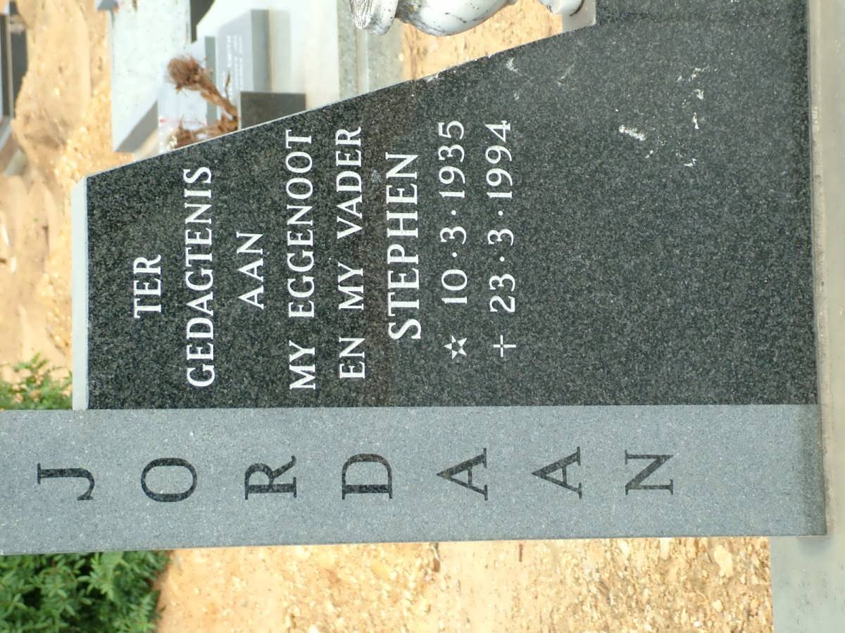 JORDAAN Stephen 1935-1994