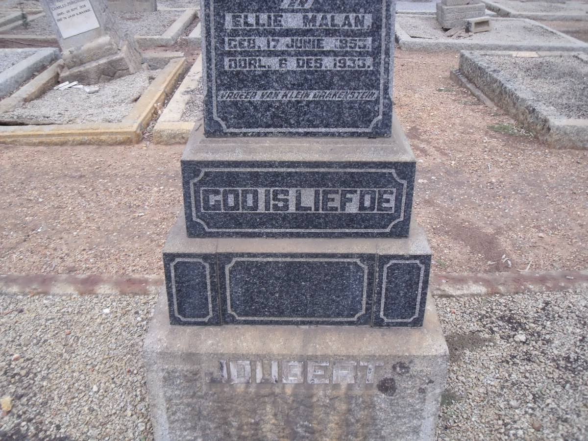 JOUBERT Gielie 1849-1926 &amp; Ellie MALAN 1853-1933