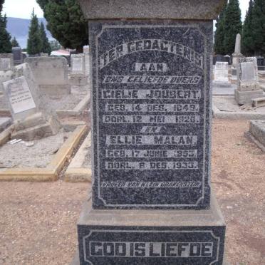 JOUBERT Gielie 1849-1926 &amp; Ellie MALAN 1853-1933 