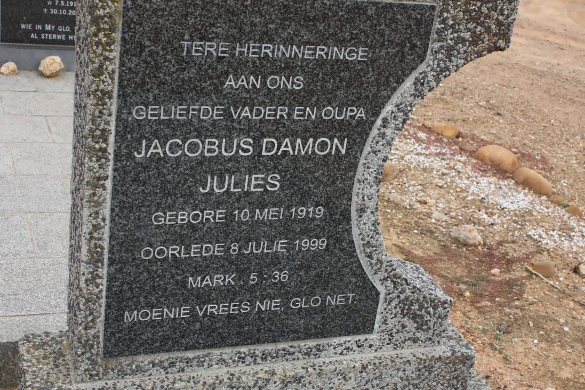 JULIES Jacobus Damon 1919-1999