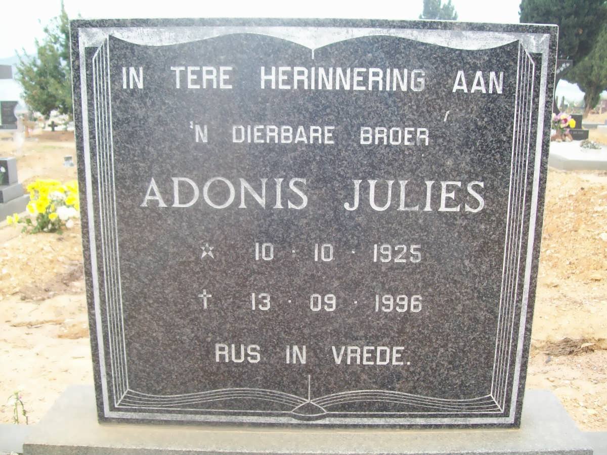 JULIES Adonis 1925-1996
