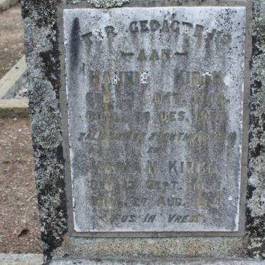 KIRCH Hannie 1844-1937 :: KIRCH Maria M. 1856-1941