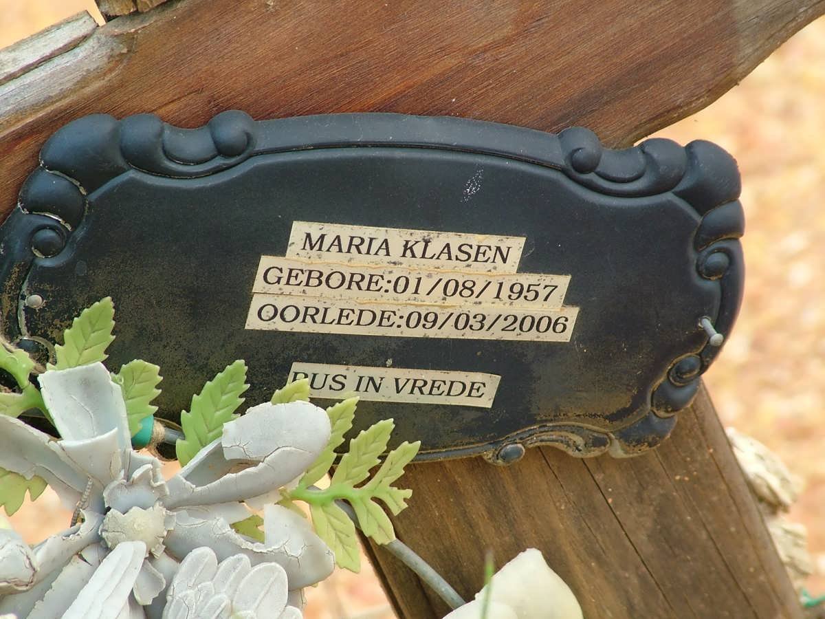 KLASEN Maria 1957-2006
