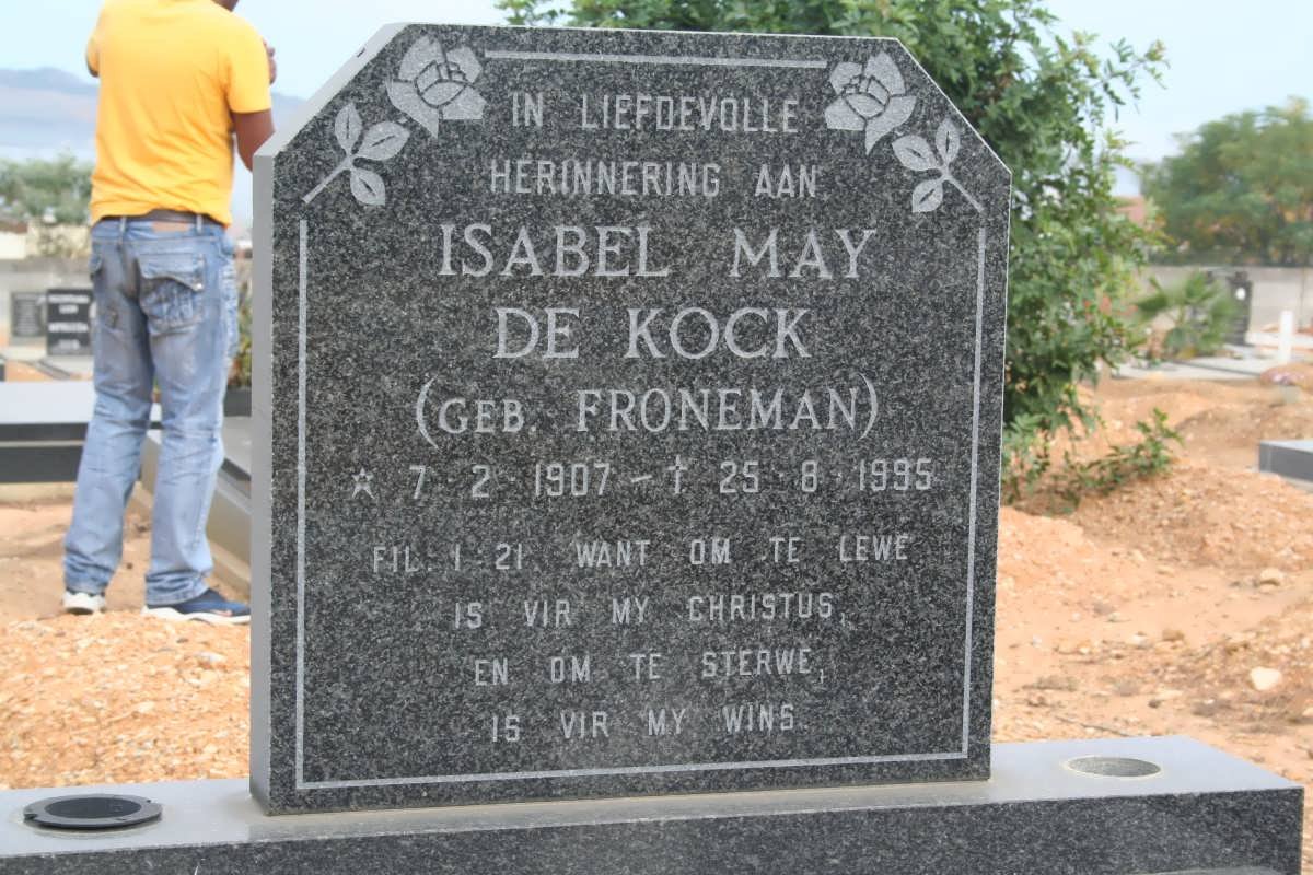 KOCK Isabel May, de nee FRONEMAN 1907-1995
