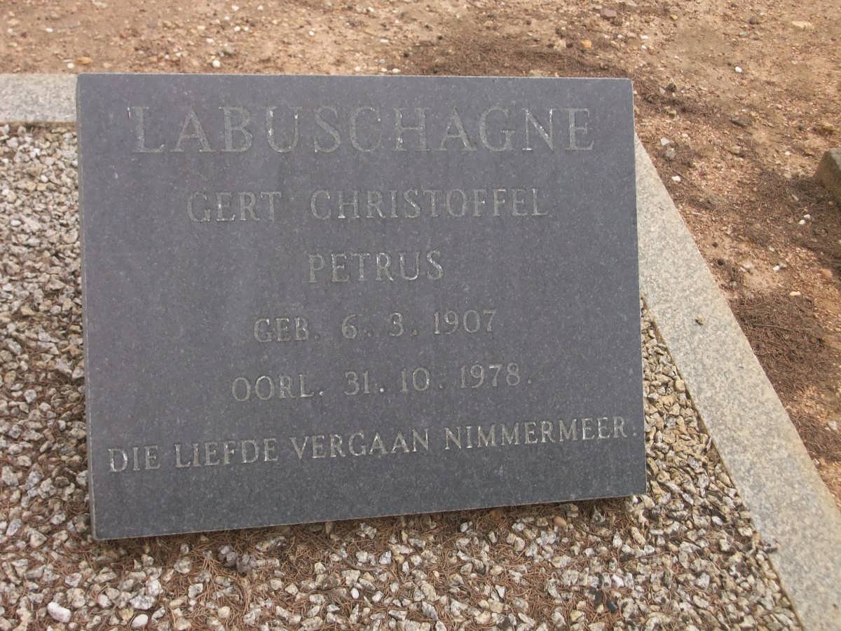 LABUSCHAGNE Gert Christoffel Petrus 1907-1978