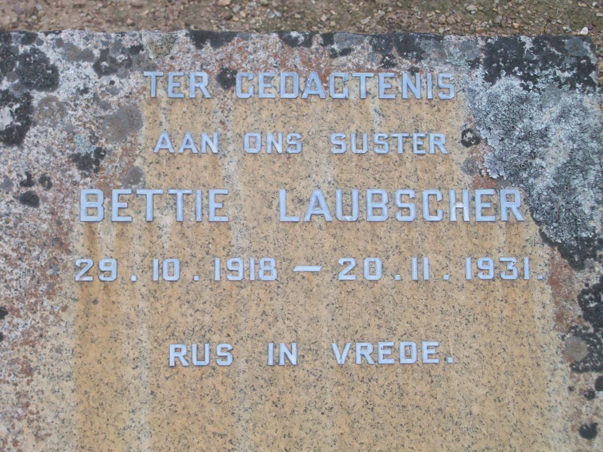 LAUBSCHER Bettie 1918-1931