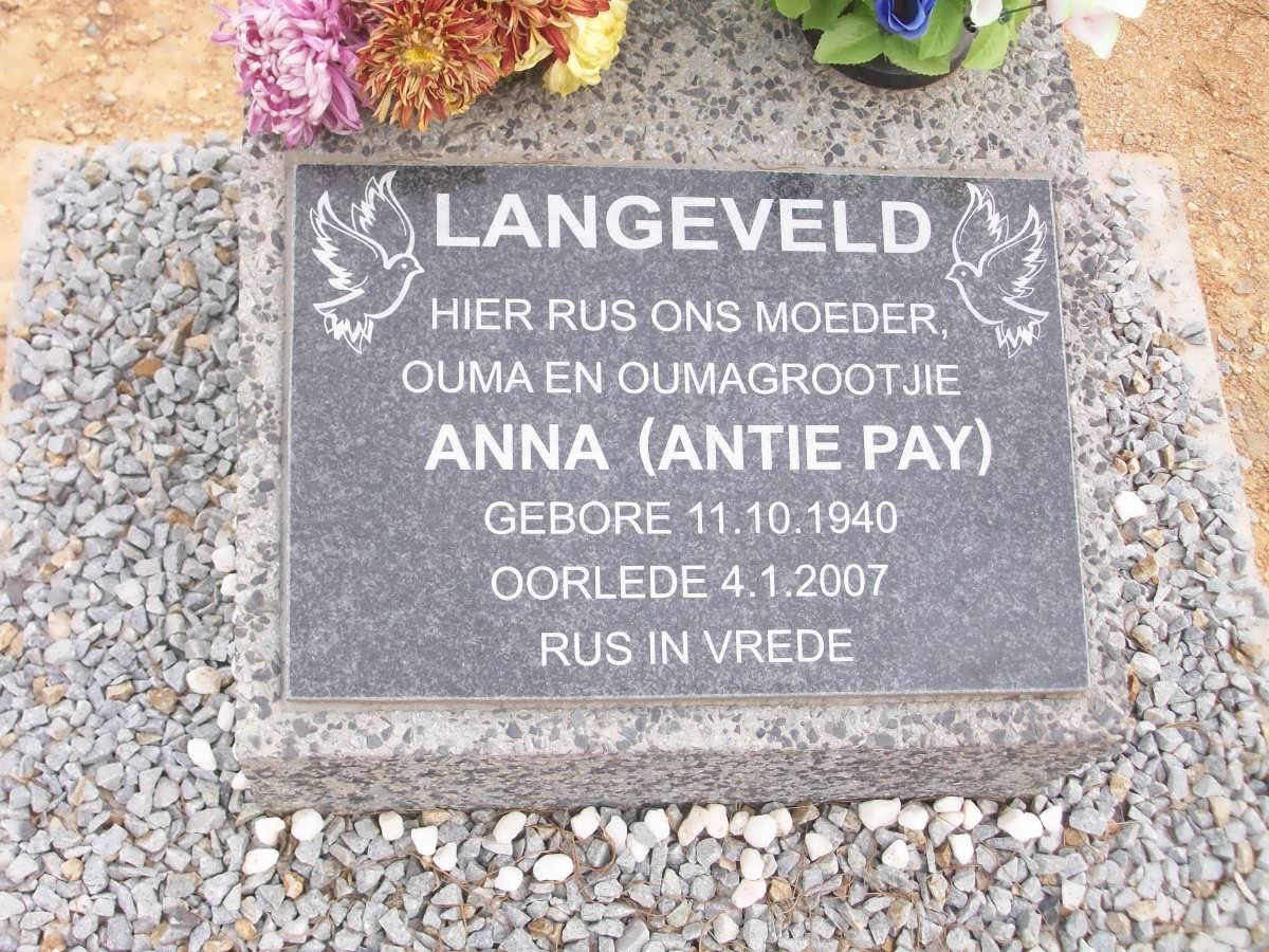 LANGEVELD Anna 1940-2007
