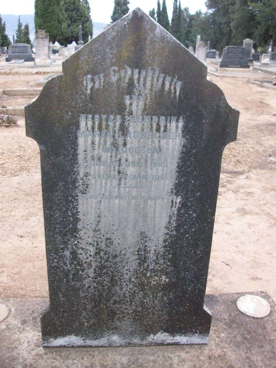 LAUBSCHER Hester Hendrika Maria nee GOOSEN 1883-19??