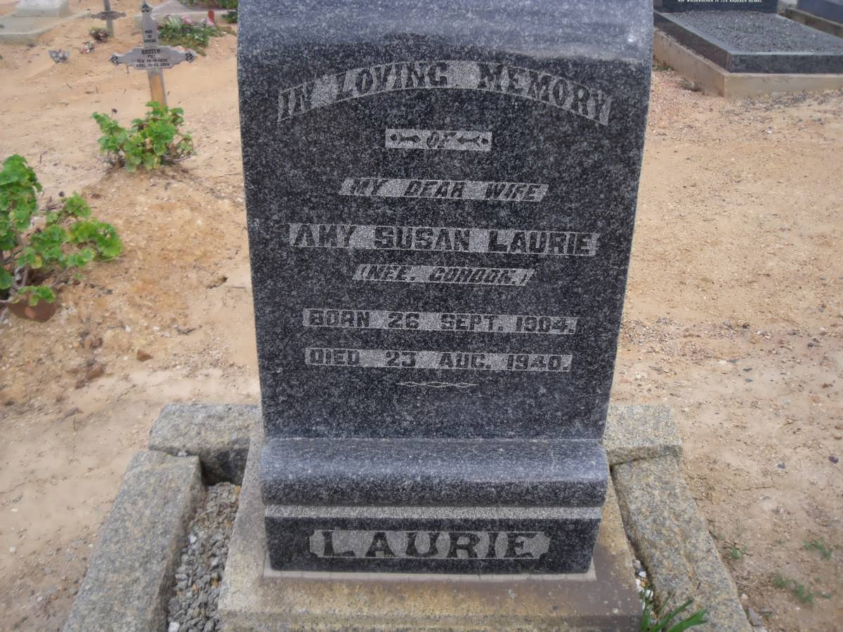 LAURIE Amy Susan nee GORDON 1904-1940