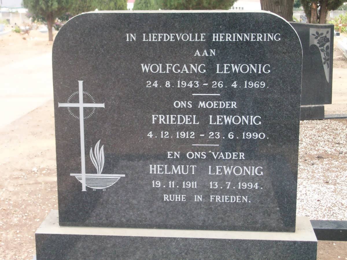 LEWONIG Helmut 1911-1994 &amp; Friedel 1912-1990 :: LEWONIG Wolfgang 1943-1969