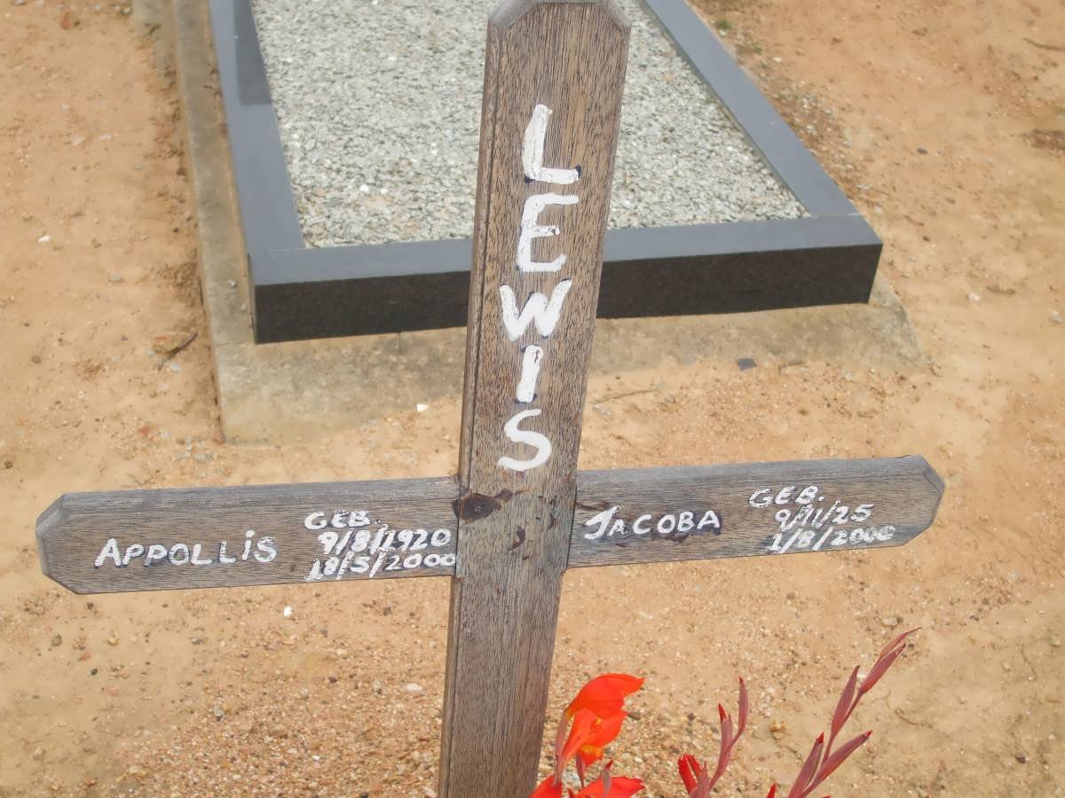 LEWIS Appollis 1920-2000 &amp; Jacoba 1925-2000