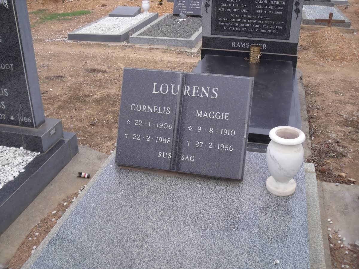 LOURENS Cornelis 1906-1988 &amp; Maggie 1910-1986