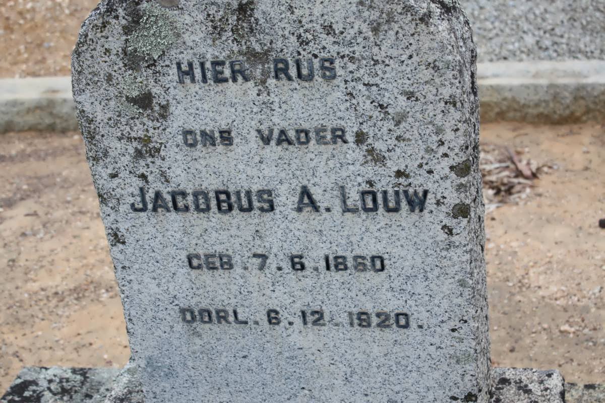 LOUW Jacobus A. 1860-1920