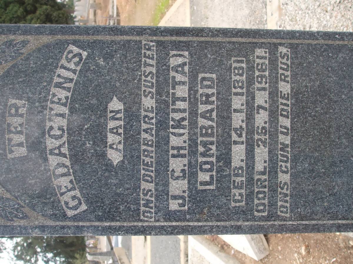 LOMBARD J.C.H. 1881-1961