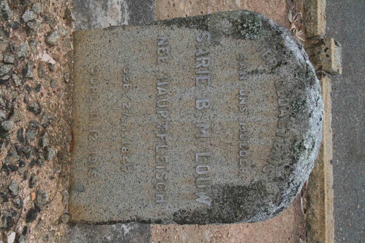 LOUW Sarie B.M. nee HAUPTFLEISCH 1847-1915
