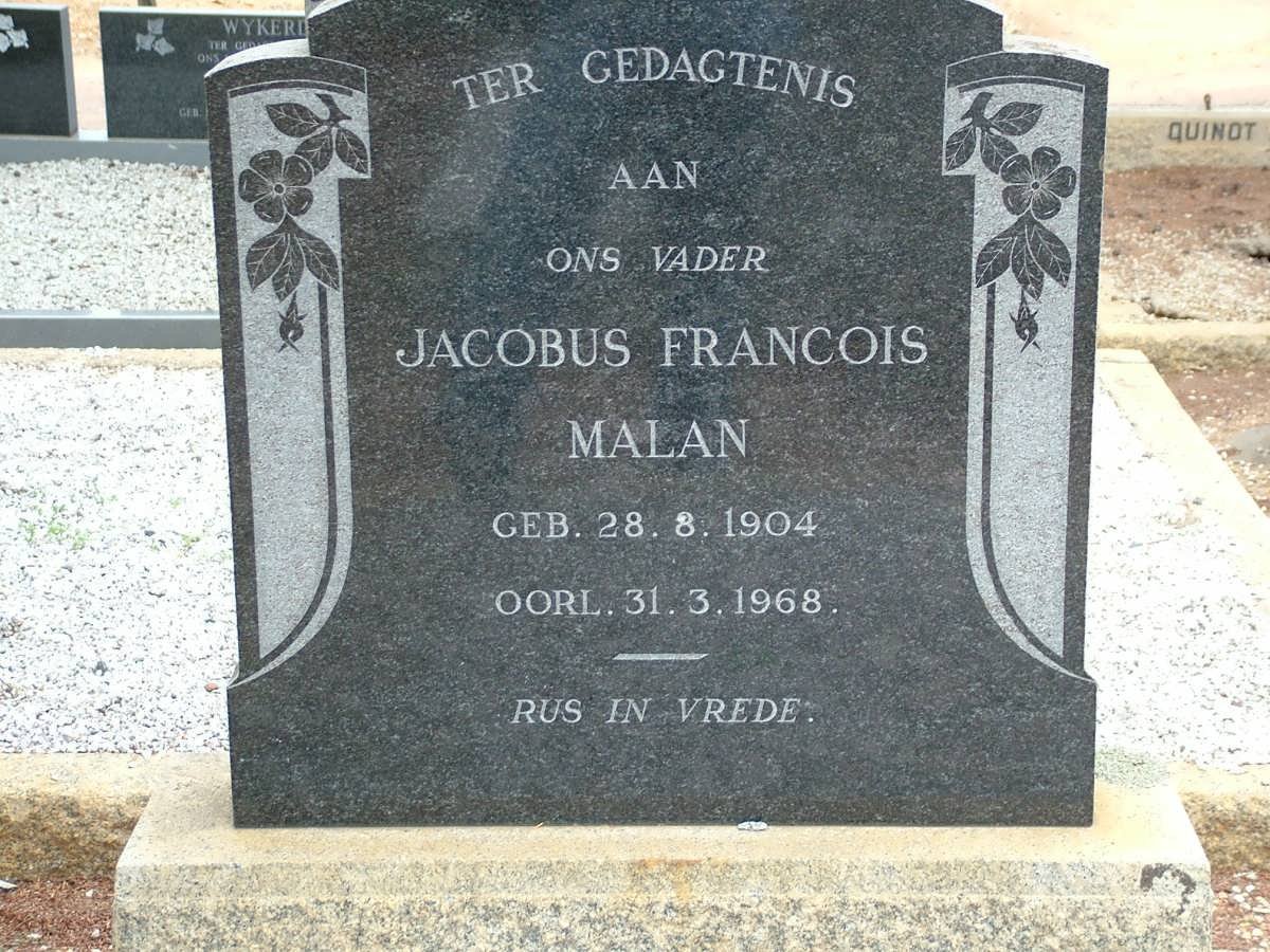 MALAN Jacobus Francois 1904-1968