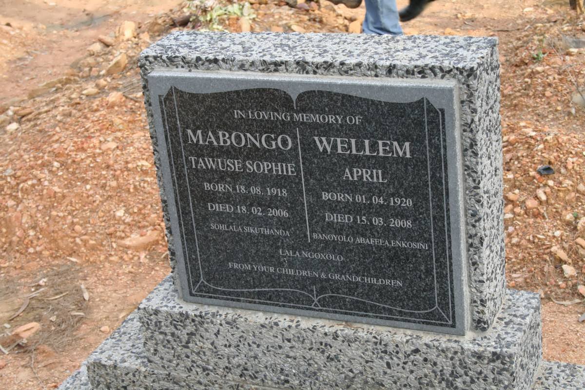 MABONGO Tawuse Sophie 1918-2006 :: WELLEM April 1920-2008