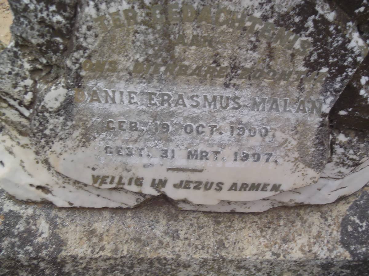 MALAN Danie Erasmus 1900-1907