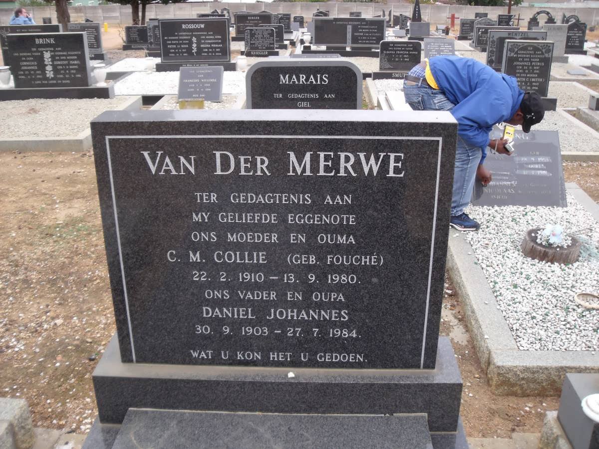 MERWE Daniel Johannes, van der 1903-1984 &amp; C.M. Collie FOUCHÉ 1910-1980