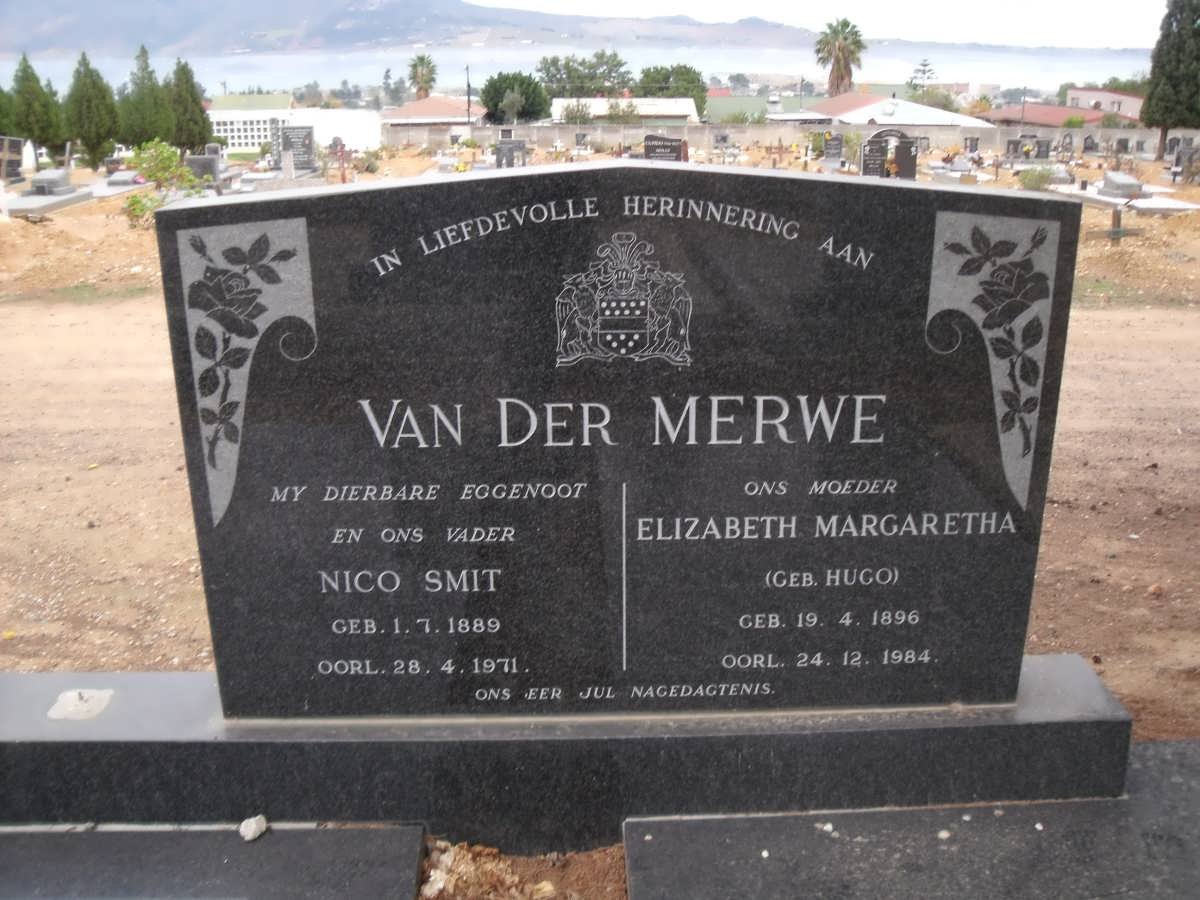 MERWE Nico Smit, van der 1889-1971 &amp; Elizabeth Margaretha HUGO 1896-1984