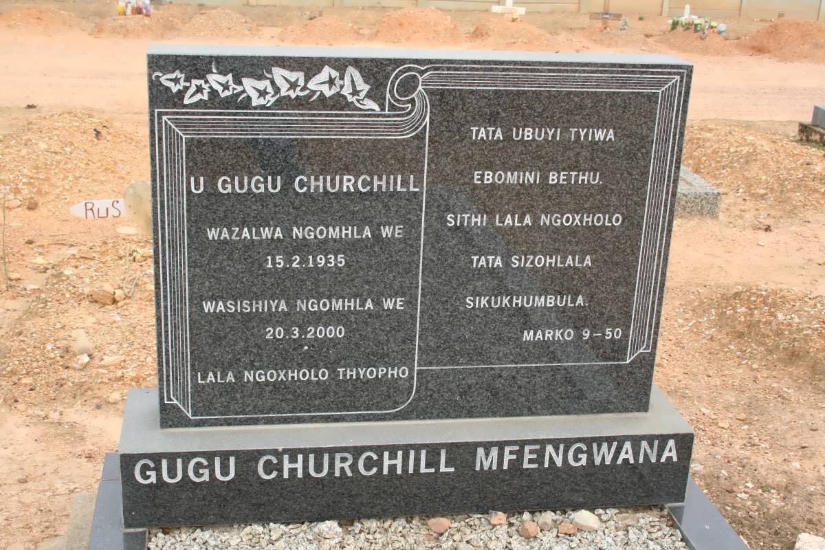 MFENGWANA Gugu Churchill 1935-2000
