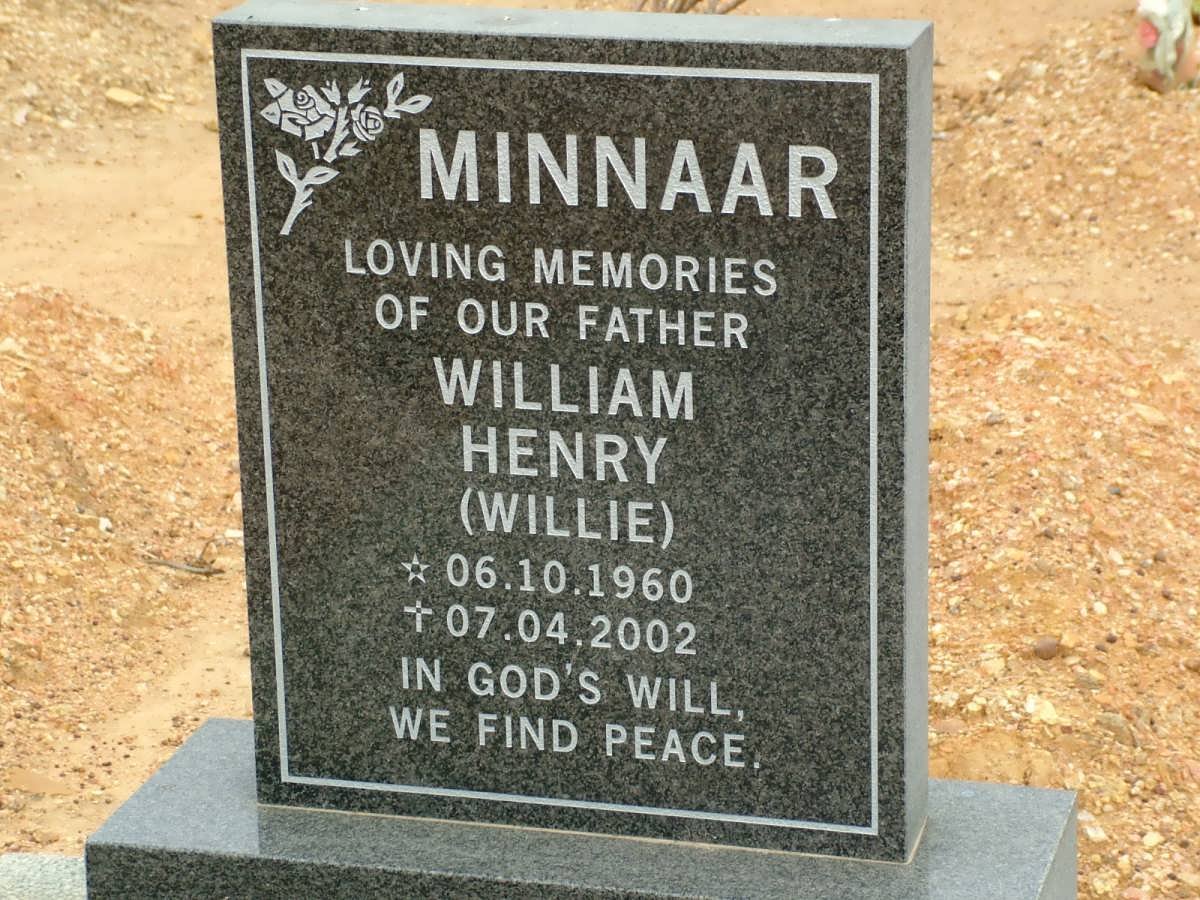 MINNAAR William Henry 1960-2002