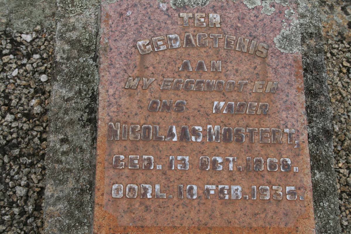 MOSTERT Nicolaas 1868-1935