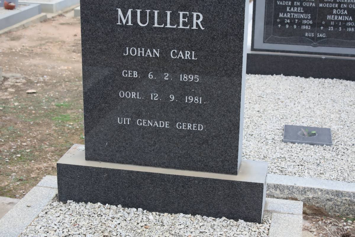 MULLER Johan Carl 1895-1981