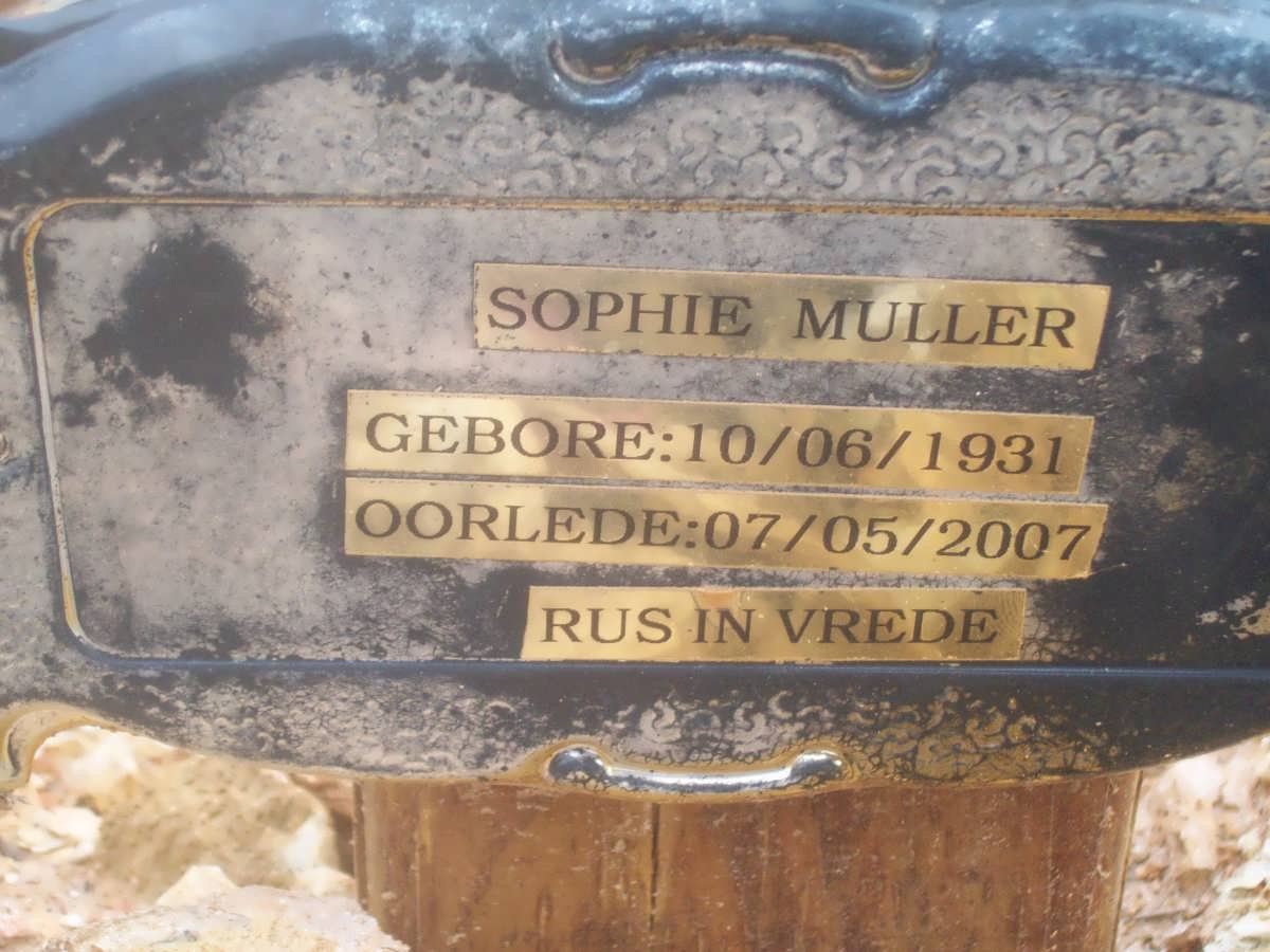 MULLER Sophie 1931-2007