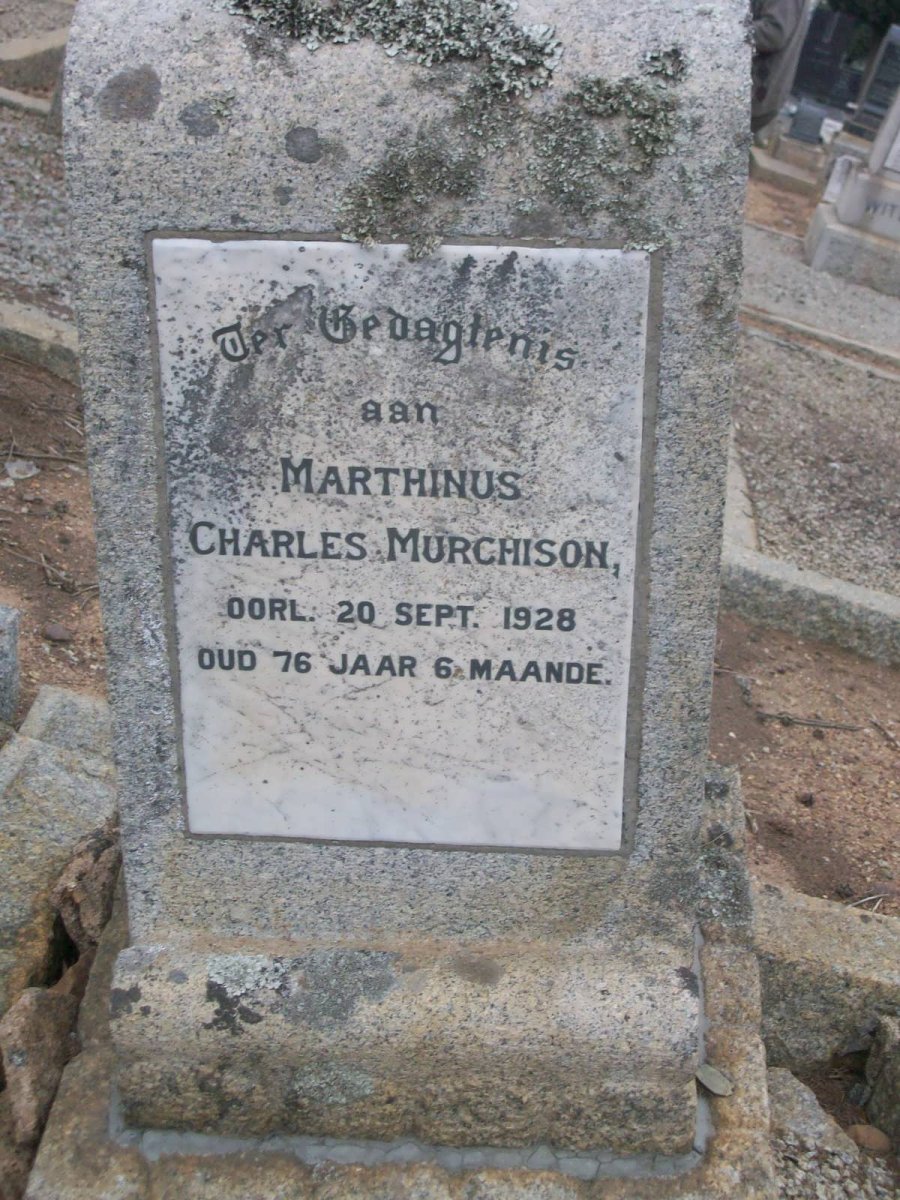 MURCHISON Marthinus Charles -1928