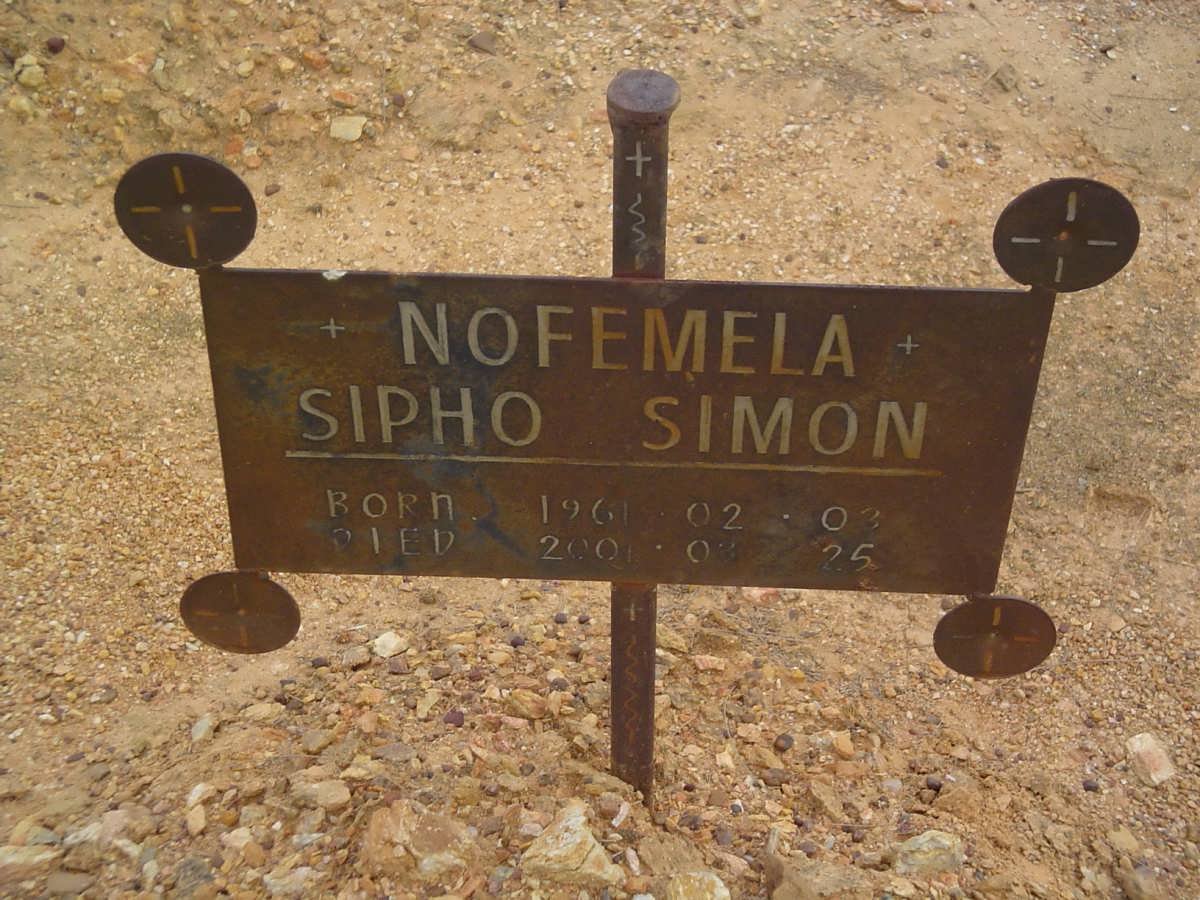 NOFEMELA Sipho Simon 1961-2001
