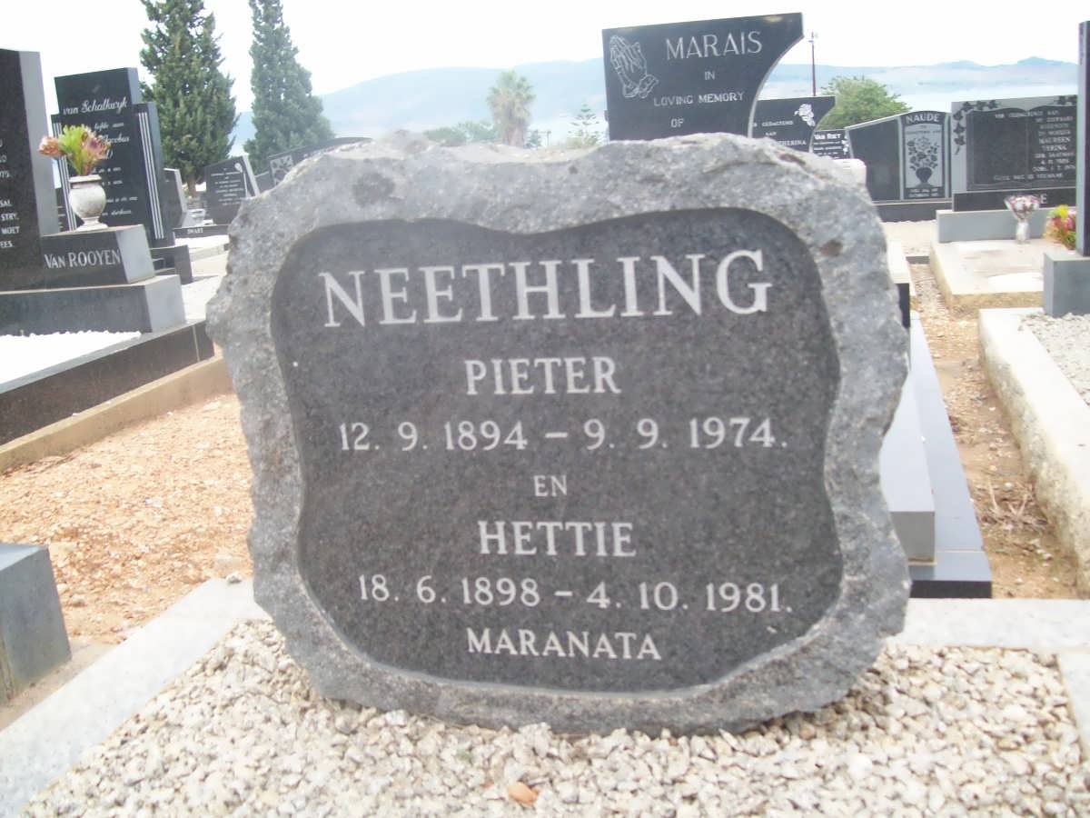 NEETHLING Pieter 1894-1974 &amp; Hettie 1898-1981