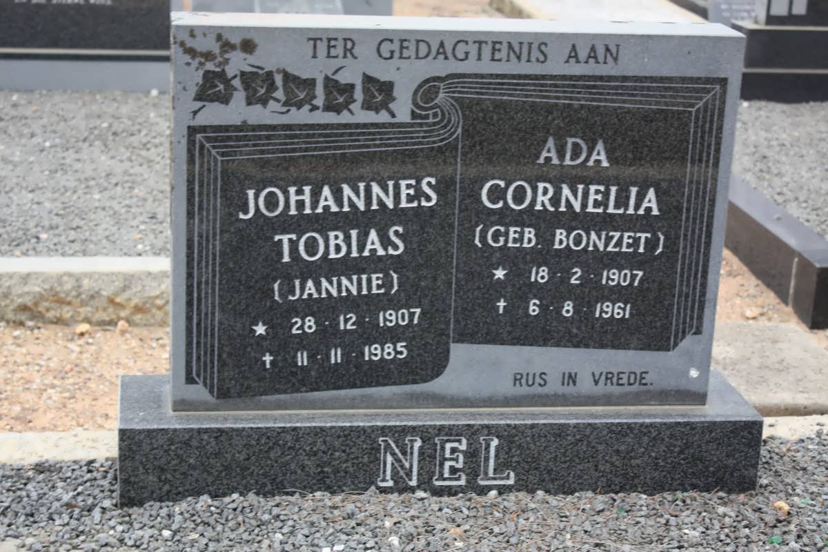 NEL Johannes Tobias 1907-1985 &amp; Ada Cornelia BONZET 1907-1961