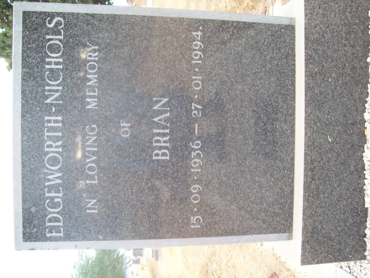 NICHOLS Brian, Edgeworth 1936-1994