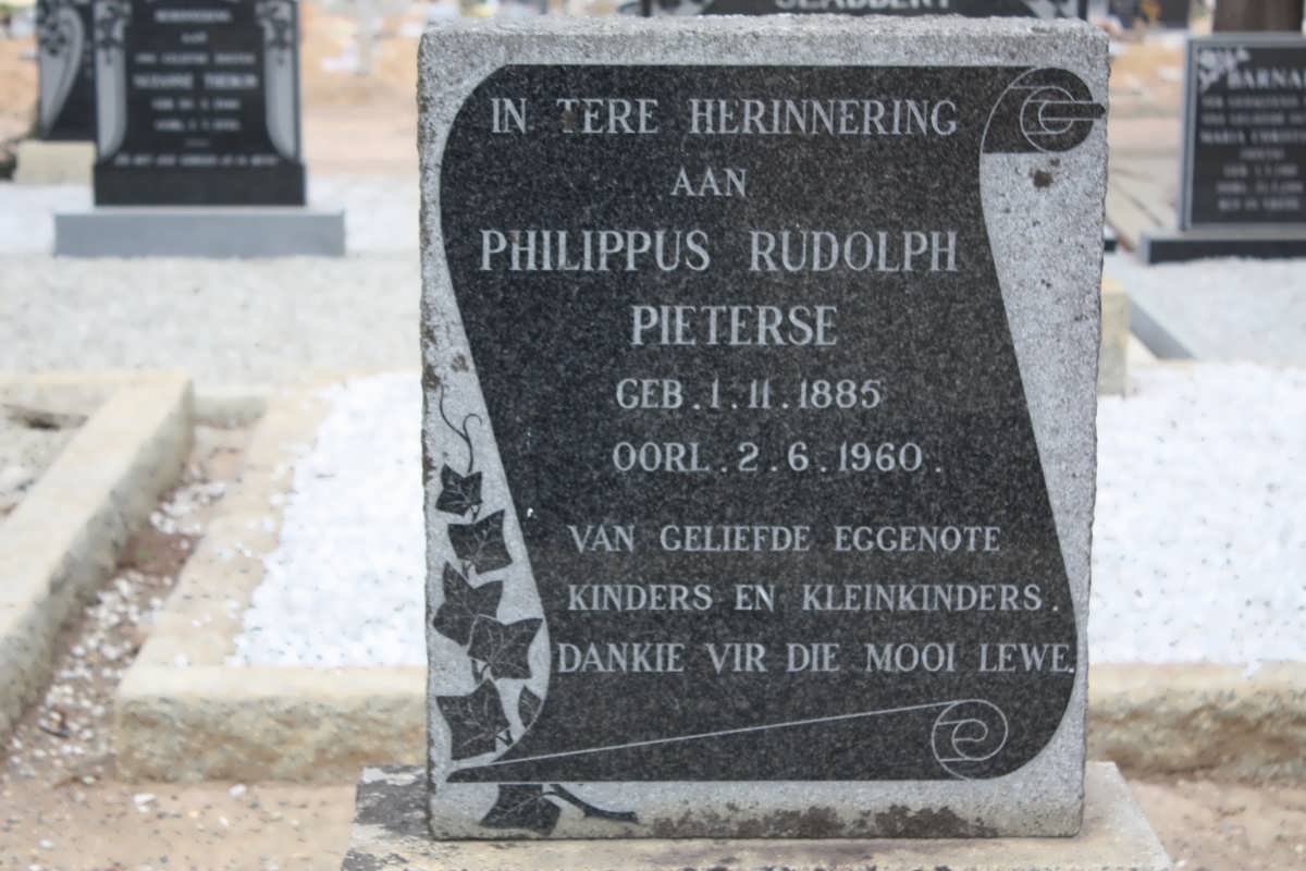 PIETERSE Philppus Rudolph 1885-1960